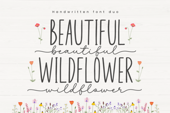Beautiful Duo Font: Create Wildflower-Inspired Designs